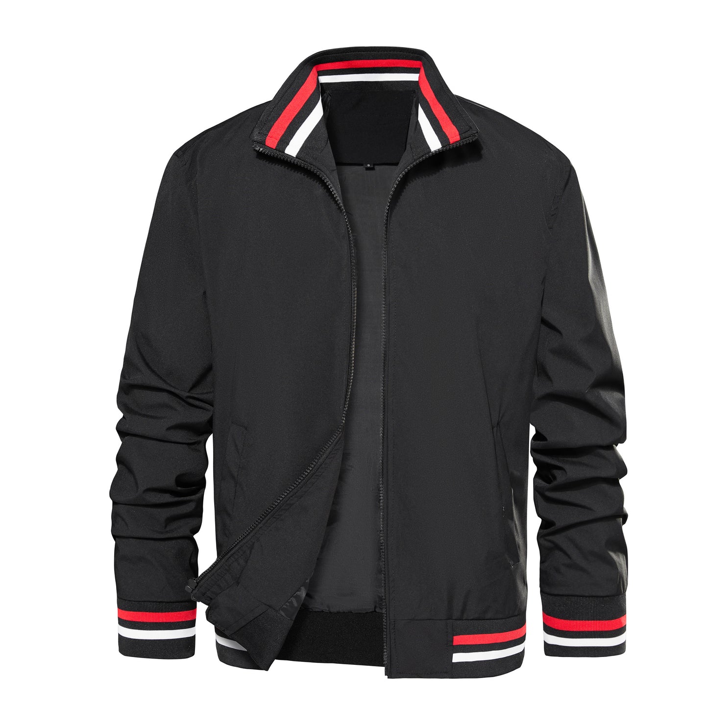 Men's Jacket Lightweight Casual Windbreaker Spring Fall Zip Up Coat