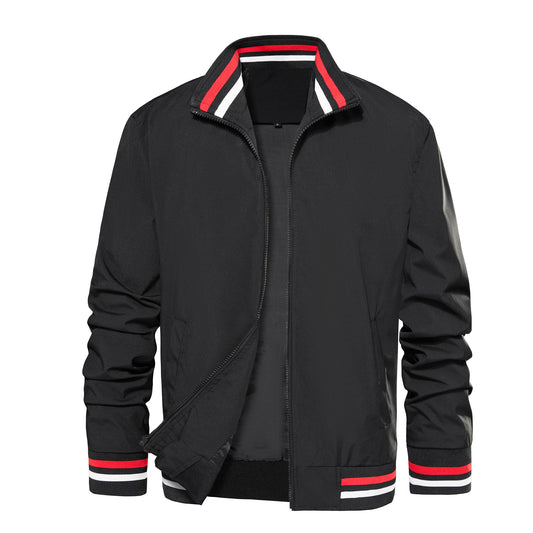 Men's Jacket Lightweight Casual Windbreaker Spring Fall Zip Up Coat