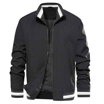 Men's Jacket Lightweight Casual Windbreaker Spring Fall Zip Up Coat