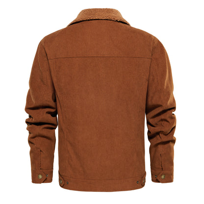 Men's Jacket Winter Sherpa Lined Warm Thick Trucker Cargo Coat