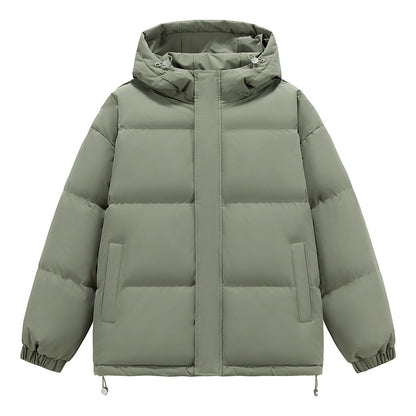 Down Cotton-padded Jacket Men's Loose And Warm Hooded Bread Coat