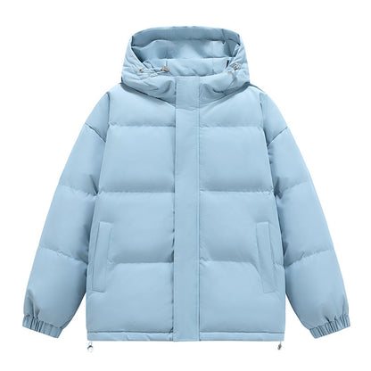 Down Cotton-padded Jacket Men's Loose And Warm Hooded Bread Coat